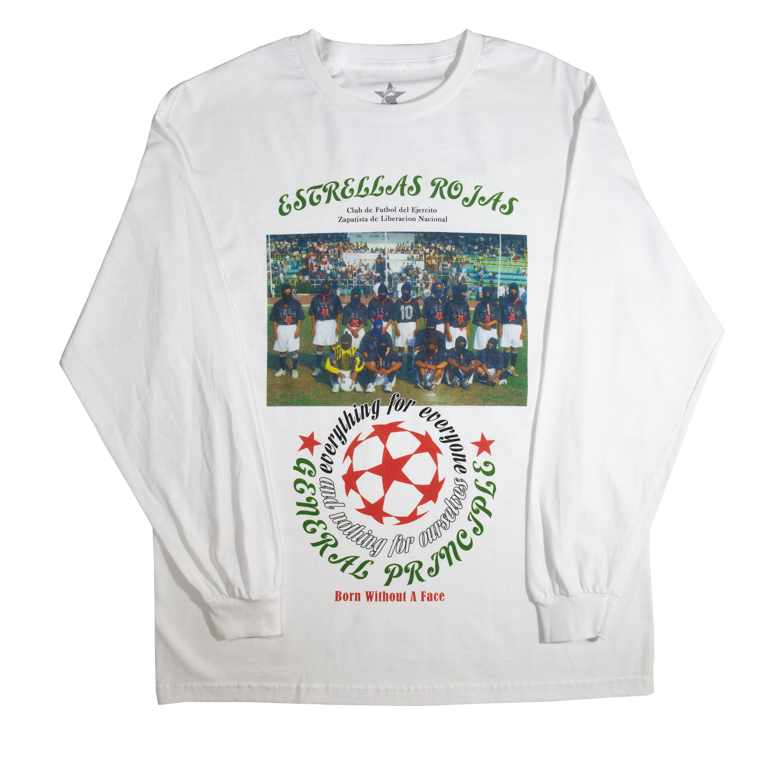 ESTRELLAS ROJAS WHITE LONGSLEEVE